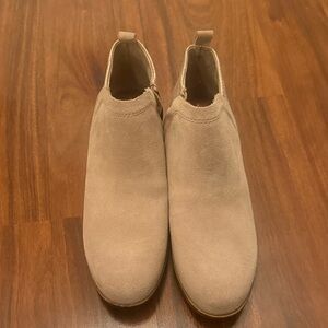 Toms Tan Suede Slip-On Ankle Shoes